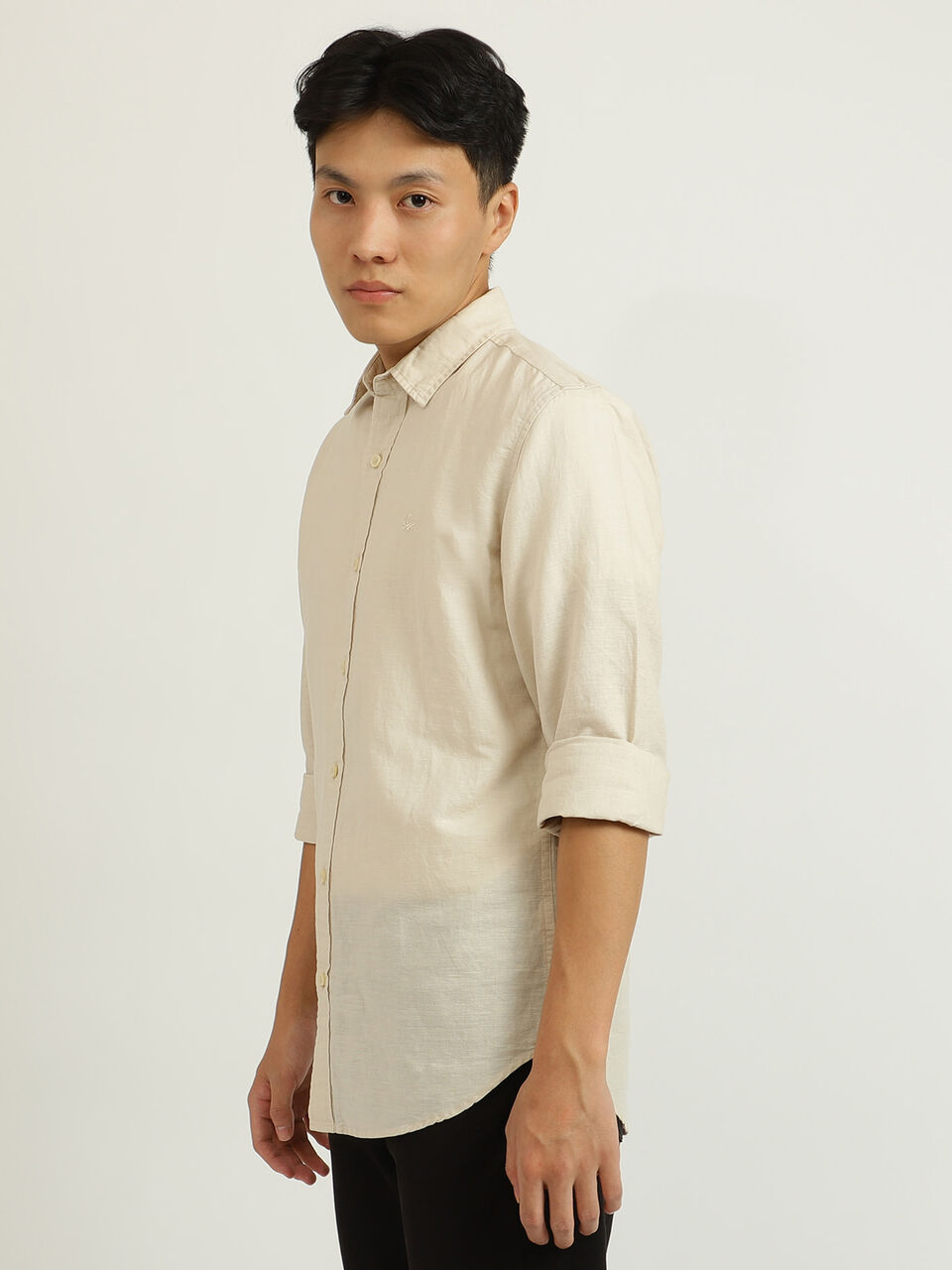 Full Sleeve Linen Regular Collar Shirt image number null