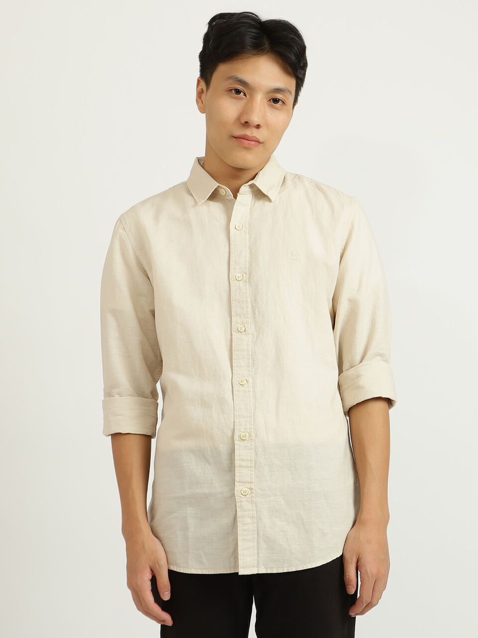 Full Sleeve Linen Regular Collar Shirt image number null