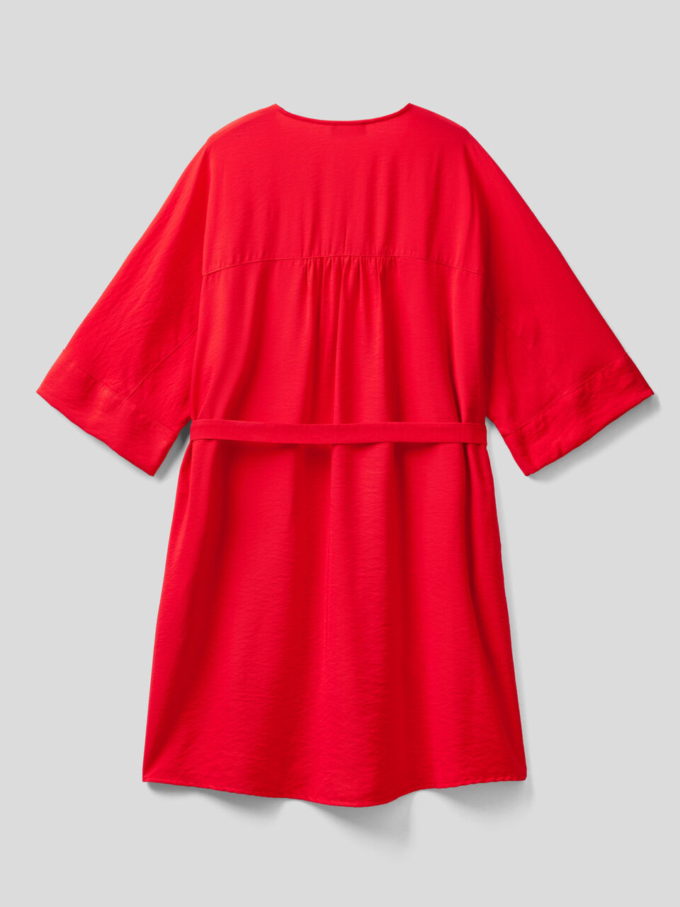 CYNCHED AT SHOULDER BUTTON DOWN DRESS image number 2