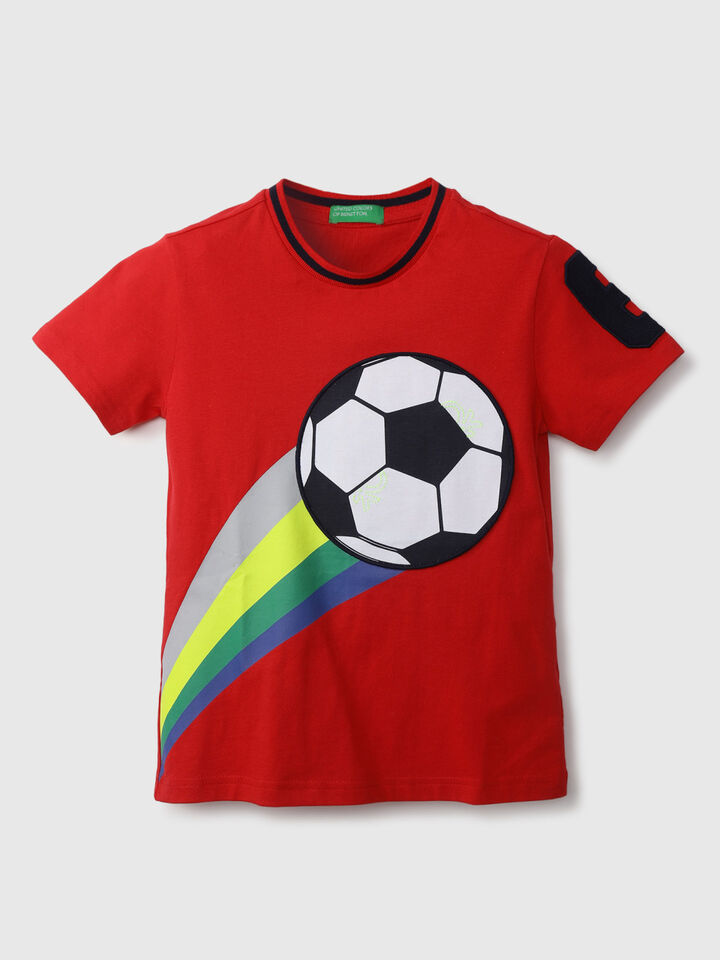 BOTTOM APPLIQUE SOCCER BALL WITH 6 BADGE