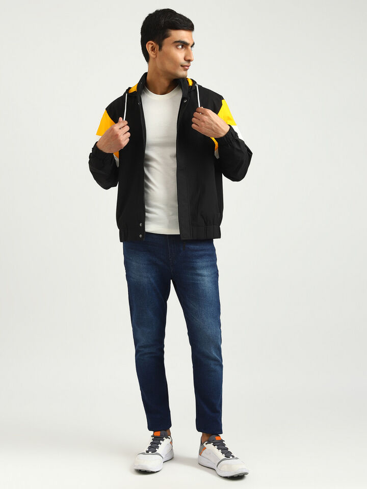 RAGLAN SLEEVE COLOR BLOCK JACKET