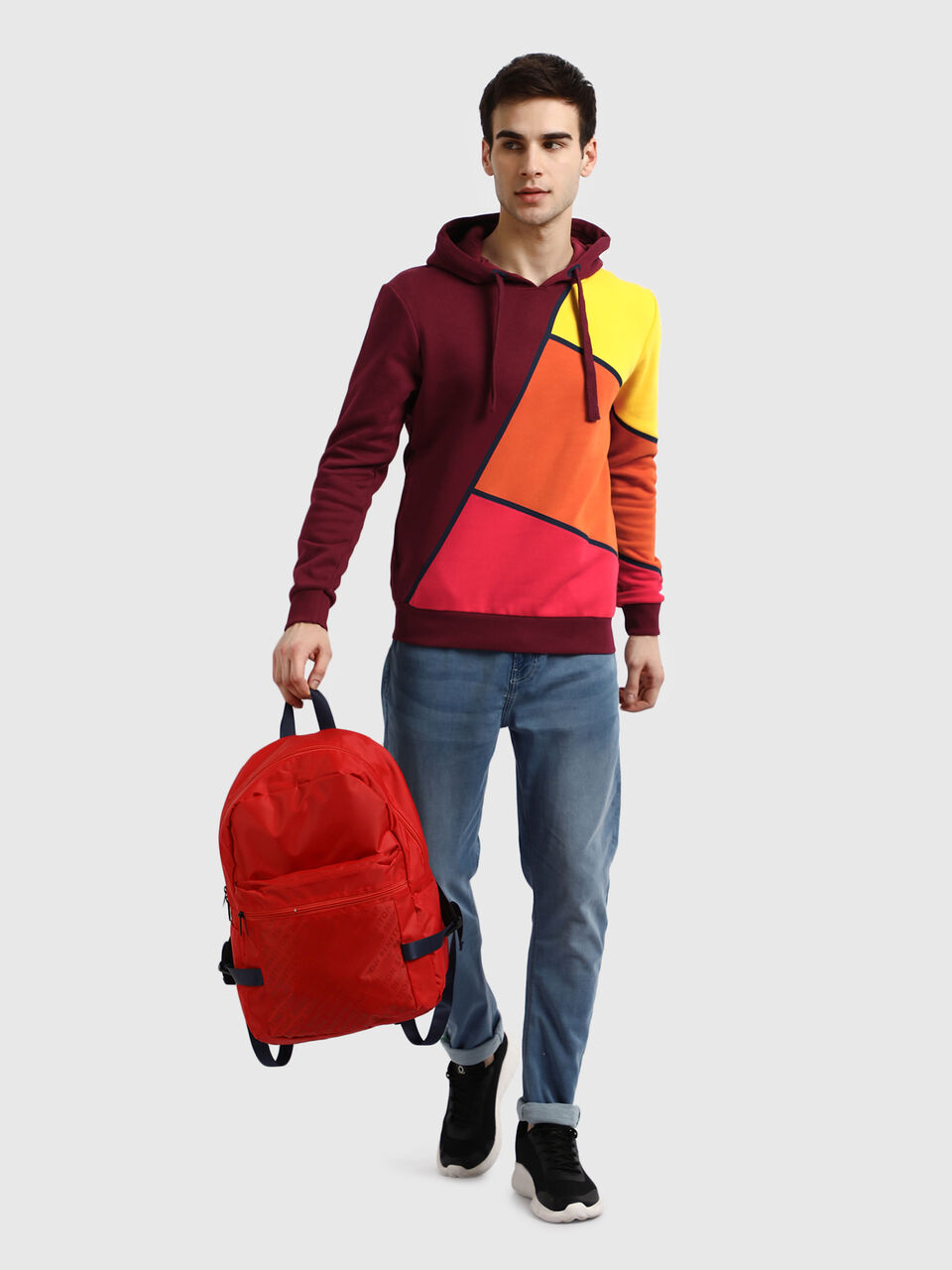 Biased Color Blocked Sweatshirt image number null