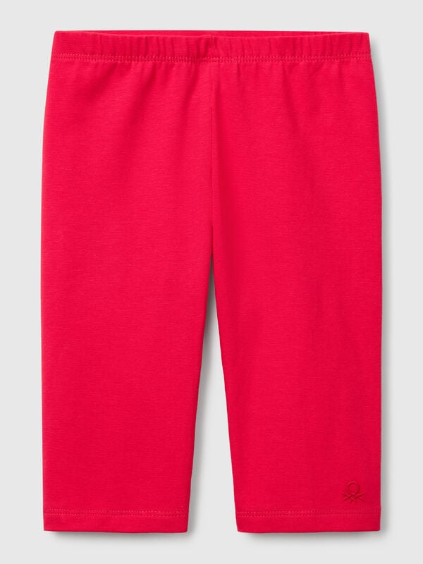 3/4-Leggings aus Stretch-Baumwolle Mädchen