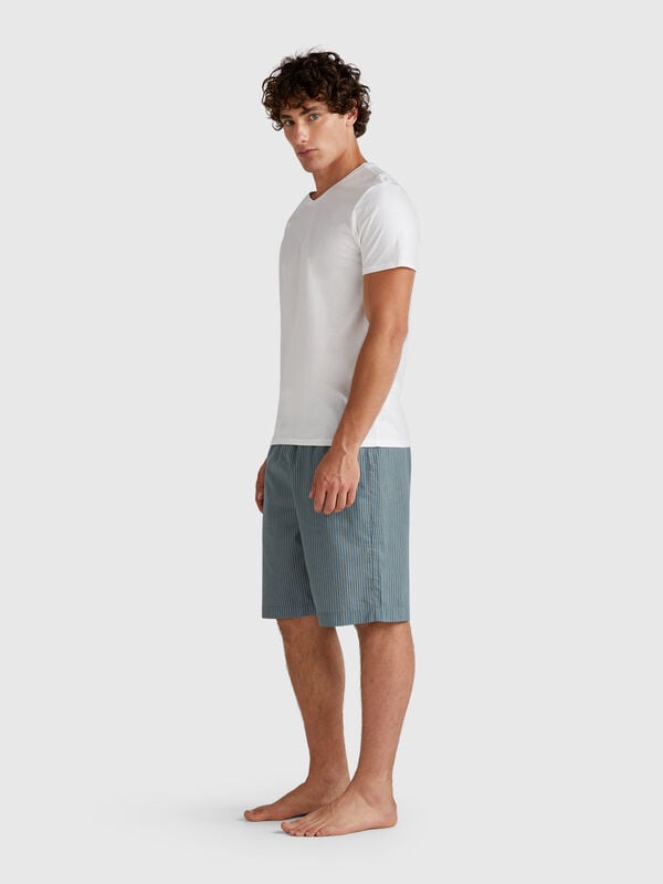 Gestreifte Bermudashorts Herren