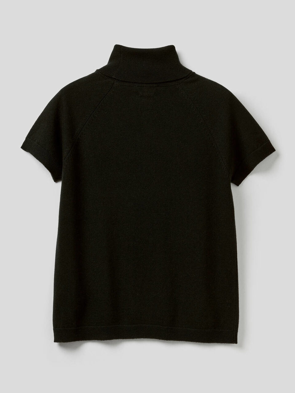 Rollkragenpullover mit kurzen Ärmeln in einer Mischung aus Wolle und Cashmere image number 2