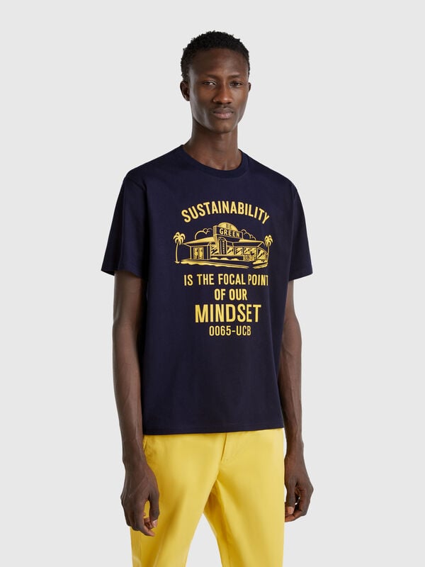 T-Shirt mit Bio-Baumwoll-Print Herren