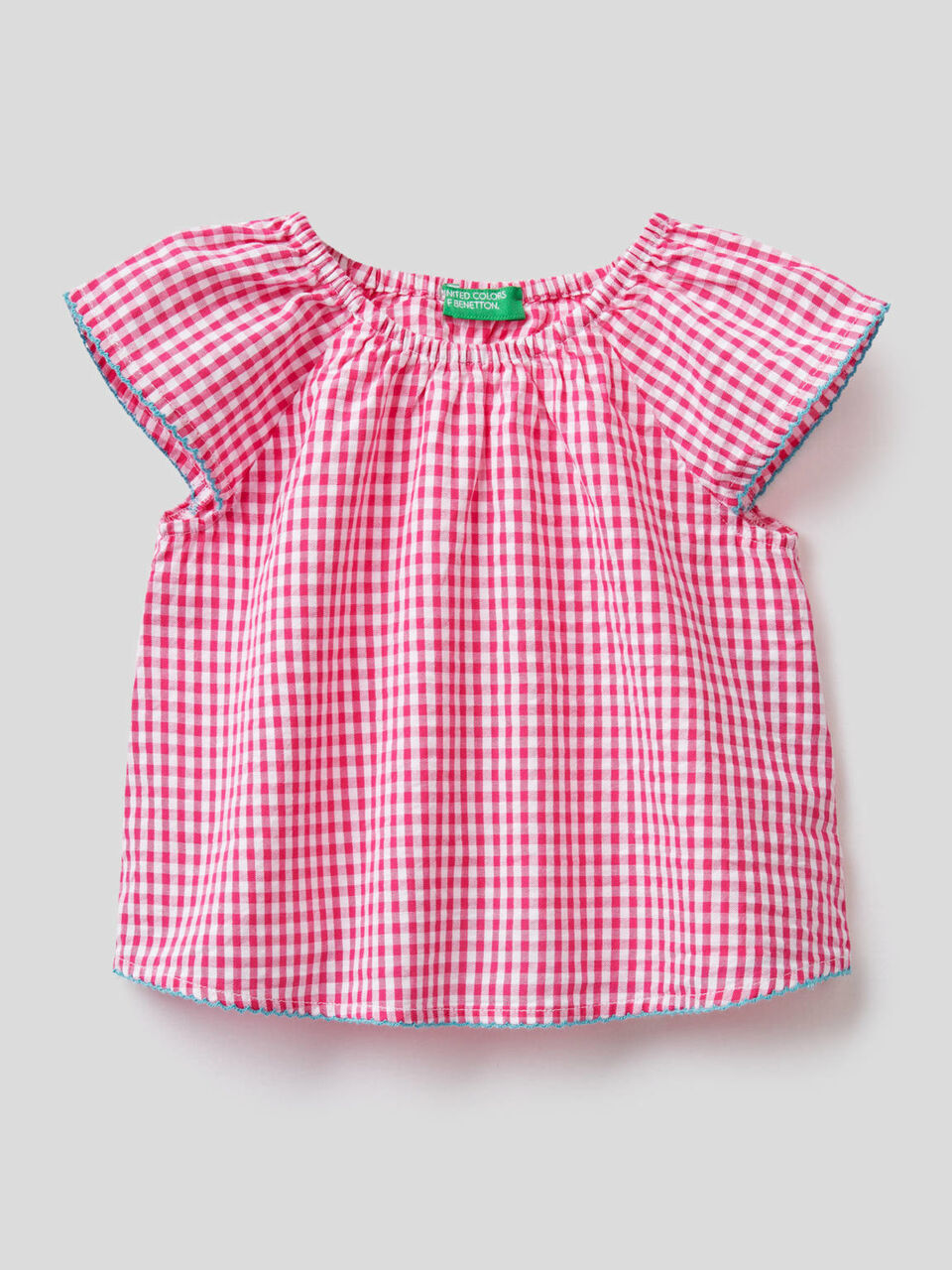 Bluse aus 100% Baumwolle mit Vichy-Muster image number 1