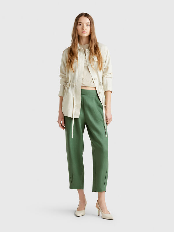 Weiche Hose aus reinem Leinen Damen