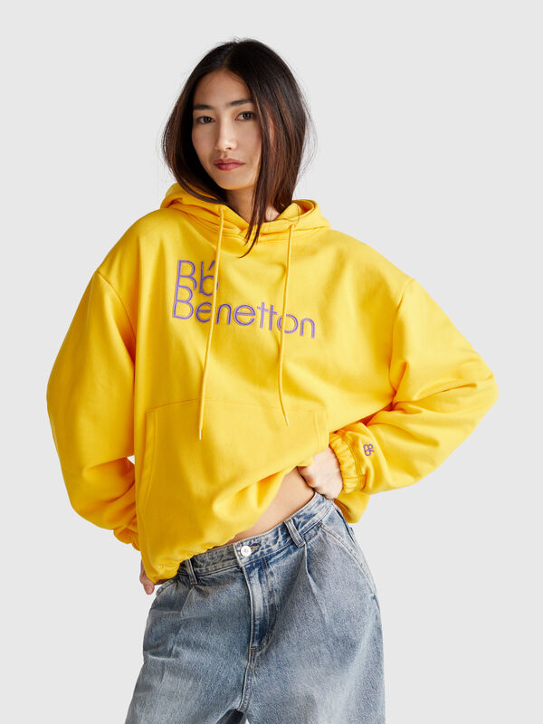 Sweatshirt mit Tasche und Kapuze Damen