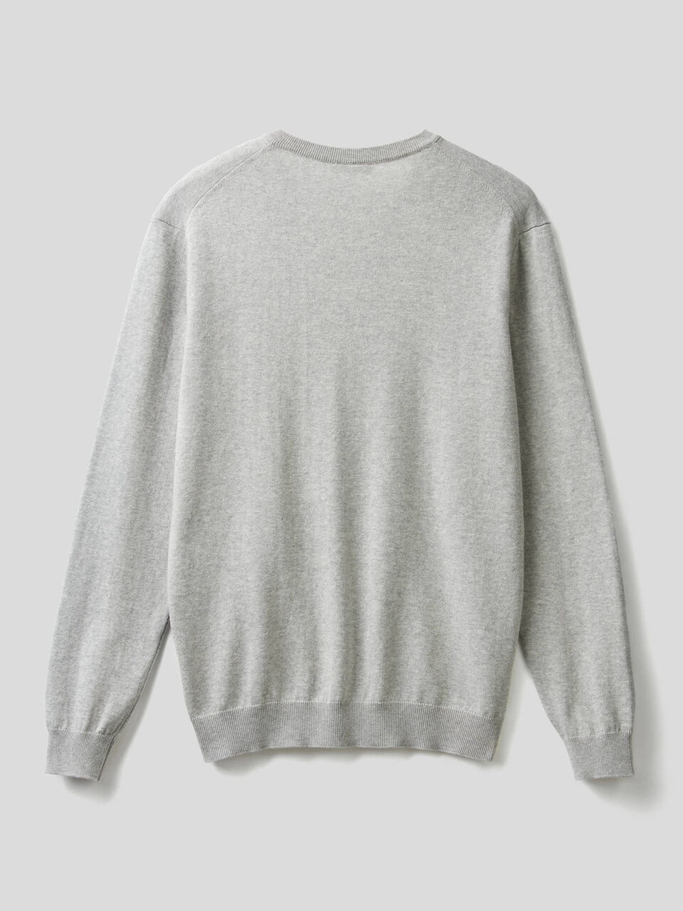 Pullover aus reiner Baumwolle mit V-Ausschnitt image number 2
