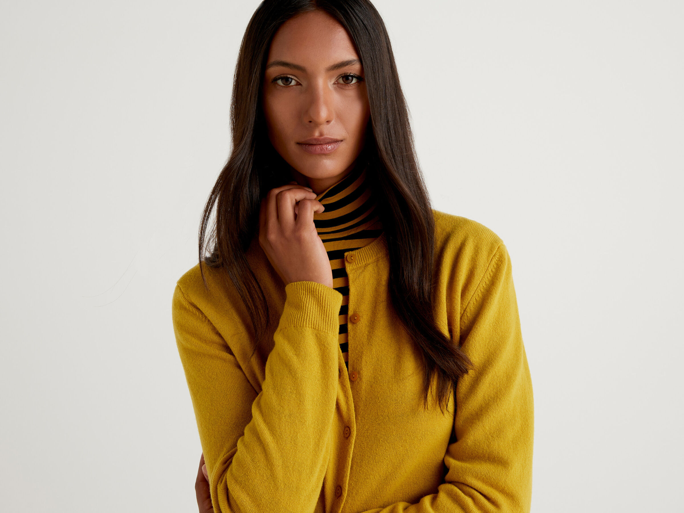 Strickjacke aus reiner Schurwolle mit Rundausschnitt image number 4