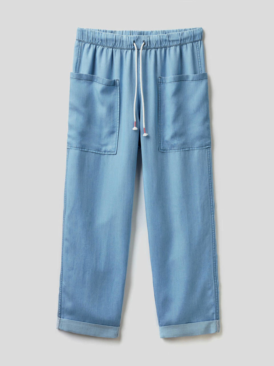 Fließende Hose in Jeans-Effekt image number 1