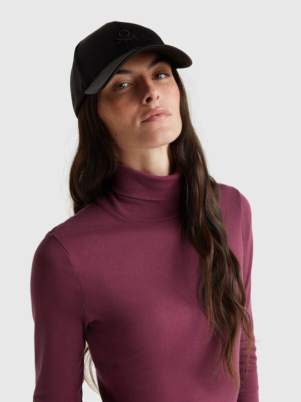 Langarm-T-Shirt mit hohem Halsausschnitt Damen