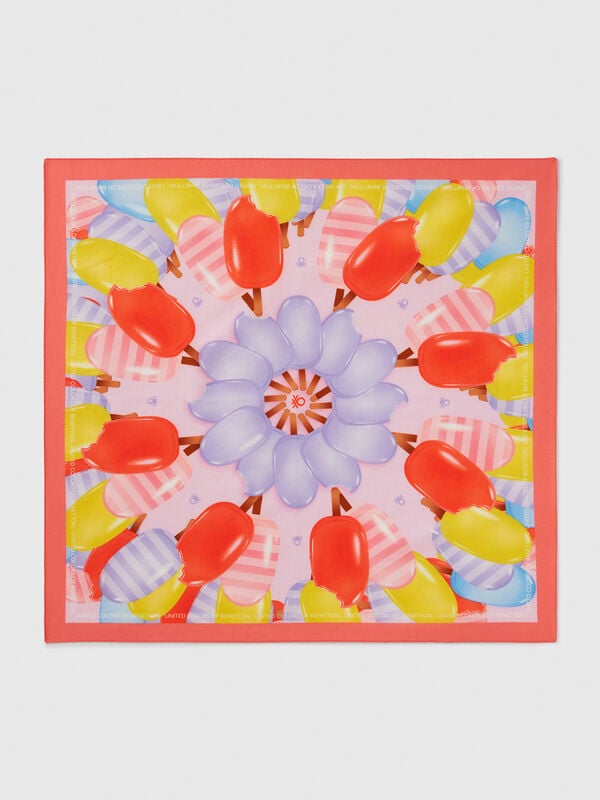 Bandana with ice cream pattern Damen