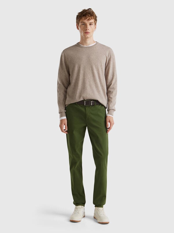 Chinohose slim fit in Olivgrün Herren