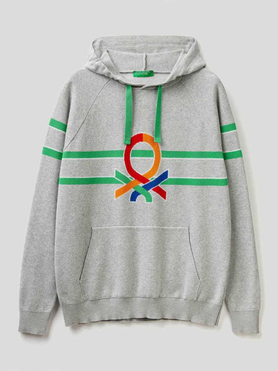 Pullover mit Kapuze und buntem Logo image number 1