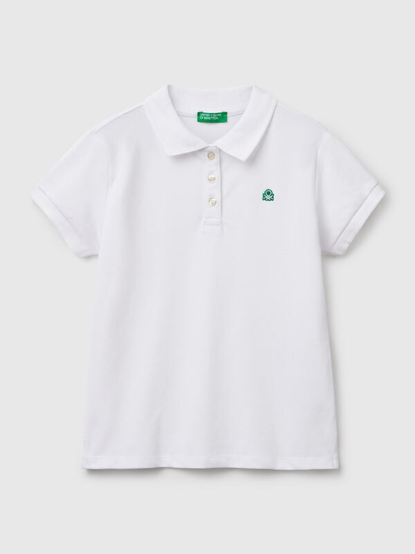 Kurzärmliges Poloshirt aus Baumwolle Mädchen
