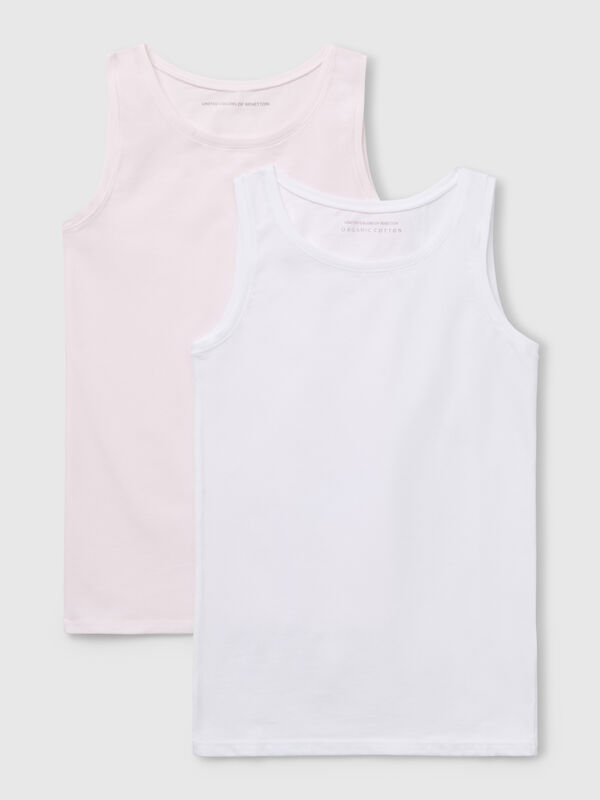 Zwei Tanktops aus superelastischer Baumwolle Mädchen