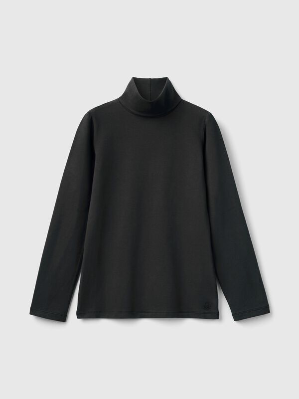 Stretchiges T-Shirt mit hohem Kragen Mädchen