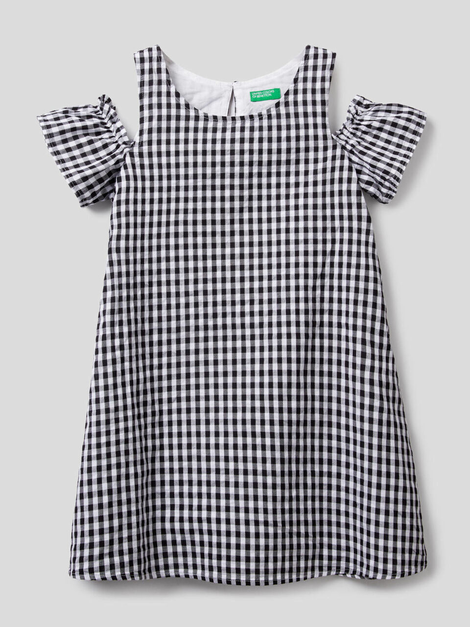 Trapezförmiges Kleid mit Vichy-Muster image number 1