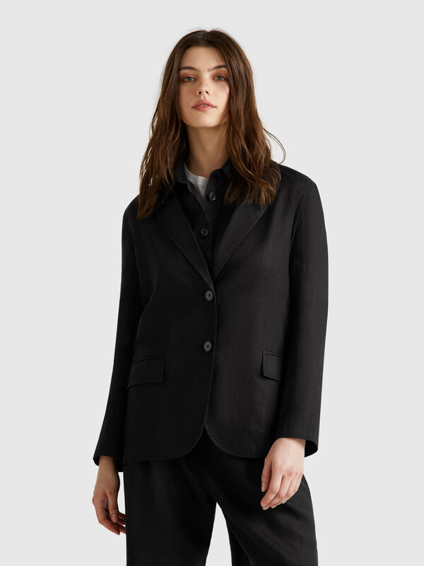Blazer aus reinem Leinen Damen