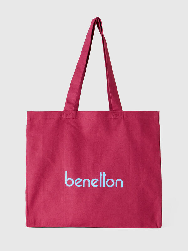 Tote Bag in Bordeauxrot aus reiner Baumwolle