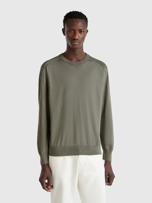 Pullover aus Viskose- und Seidenmischung Herren