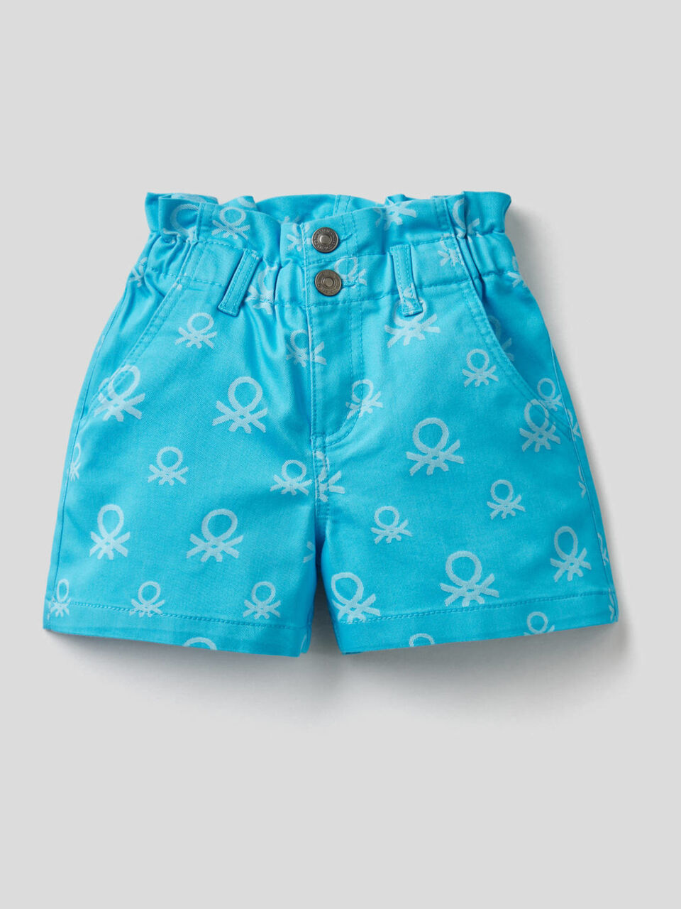 Shorts mit hohem Bund und Logo-Muster image number 1