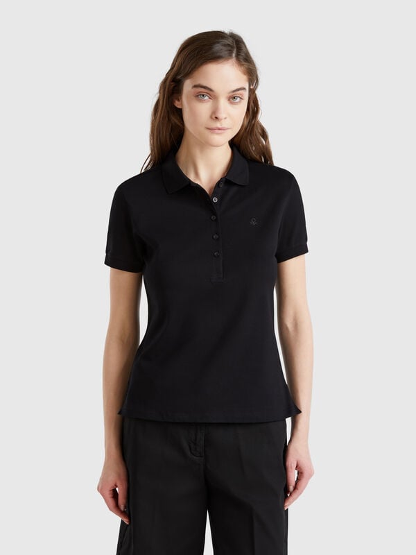 Slim-Fit-Poloshirt aus Stretch-Baumwolle Damen