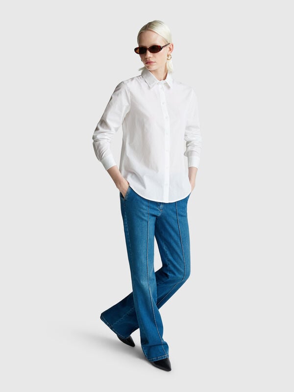 Regular Fit-Hemd aus leichter Baumwolle Damen