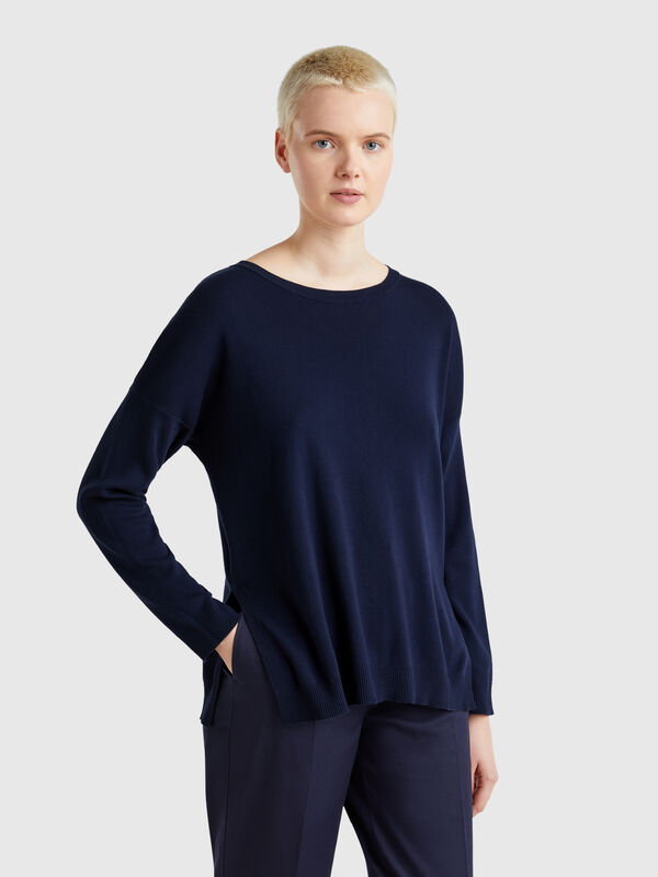 Over-Fit-Pullover aus Baumwolle Damen