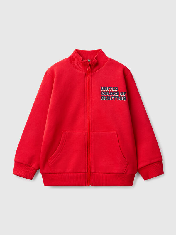 Sweatshirt aus Baumwolle mit Reißverschluss Jungen