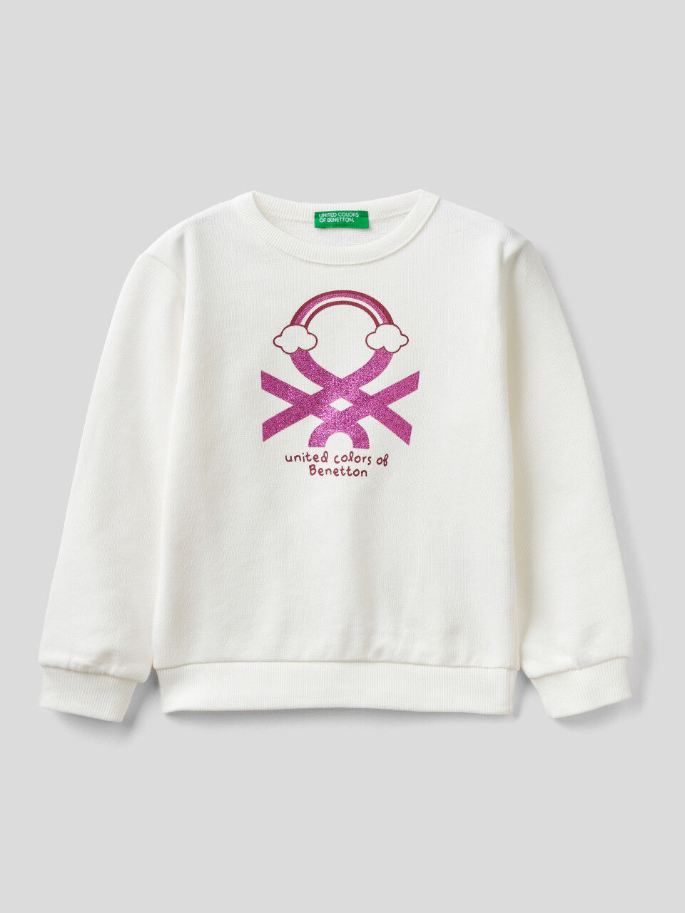 Sweatshirt aus Bio-Baumwolle mit glitzerndem Print