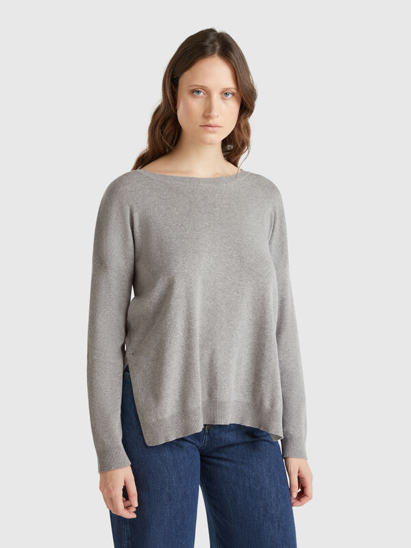 Over-Fit-Pullover aus Baumwolle Damen