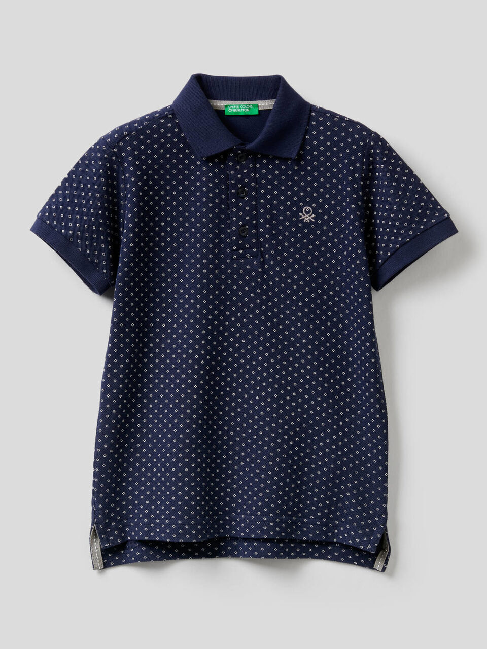 Polo aus Baumwolle mit Mikroprint image number 1