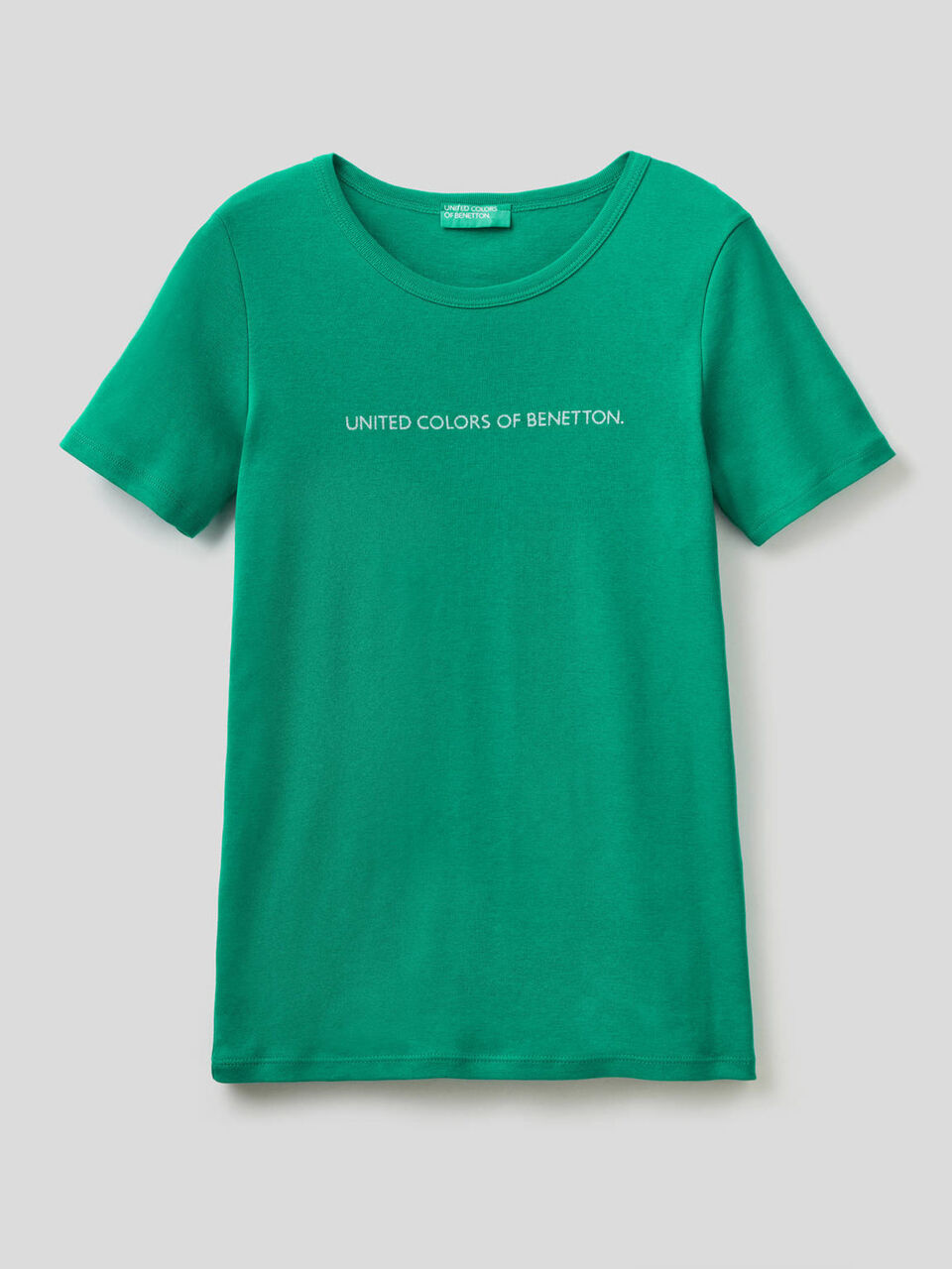 T-Shirt aus 100% Baumwolle mit glitzerndem Logoprint image number 1