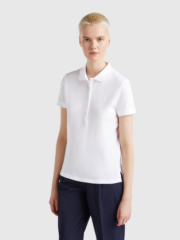Slim-Fit-Poloshirt aus Stretch-Baumwolle Damen