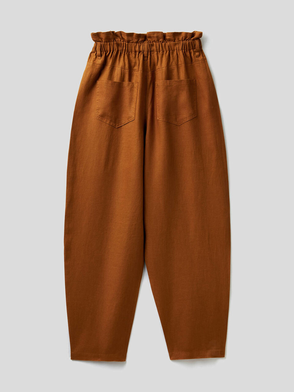 Hose aus reinem Leinen mit gerafftem Bund image number 2