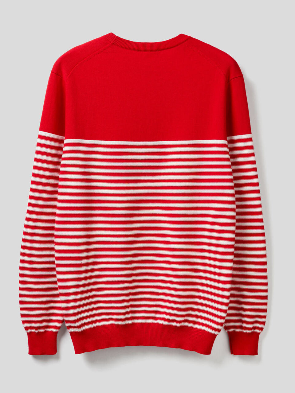 Pullover aus 100% Baumwolle mit Rundhals und Streifenmuster Herren image number 2