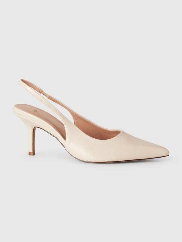 Beige Pumps mit Absatz Damen