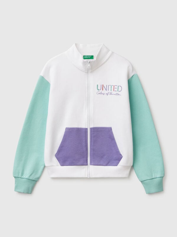 Sweatshirt mit Reißverschluss und hohem Kragen Mädchen