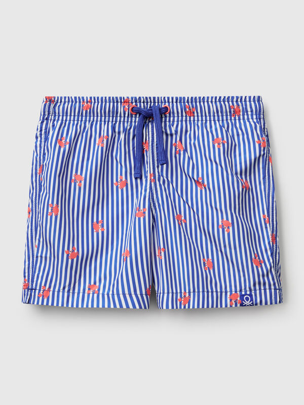 Gemusterte Badeshorts aus Nylon Jungen