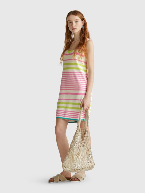 Gestreiftes Strickkleid Damen