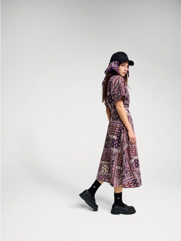 Longuette-Kleid mit Bandana-Print Damen