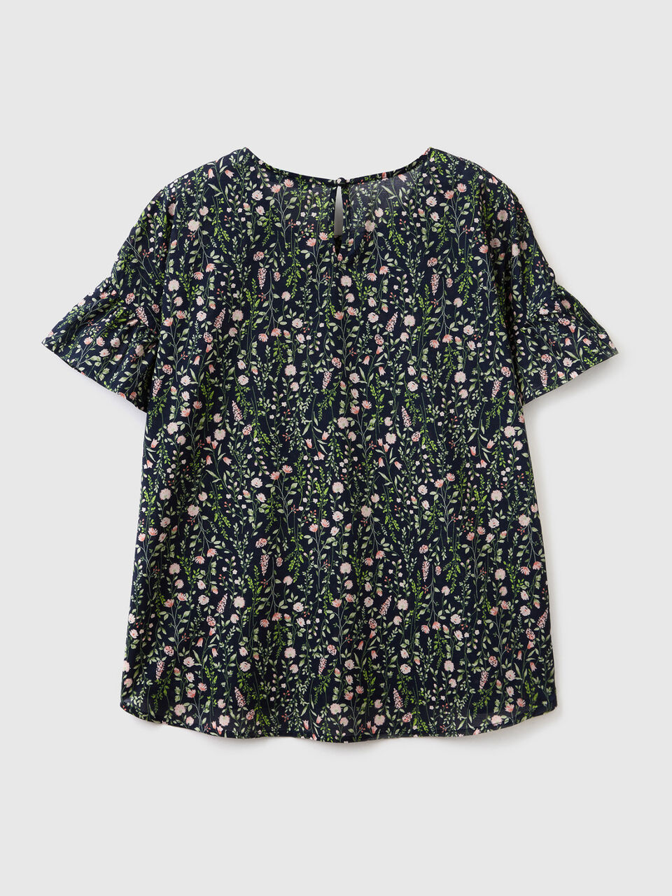 Gemusterte Bluse aus reiner Baumwolle image number 2