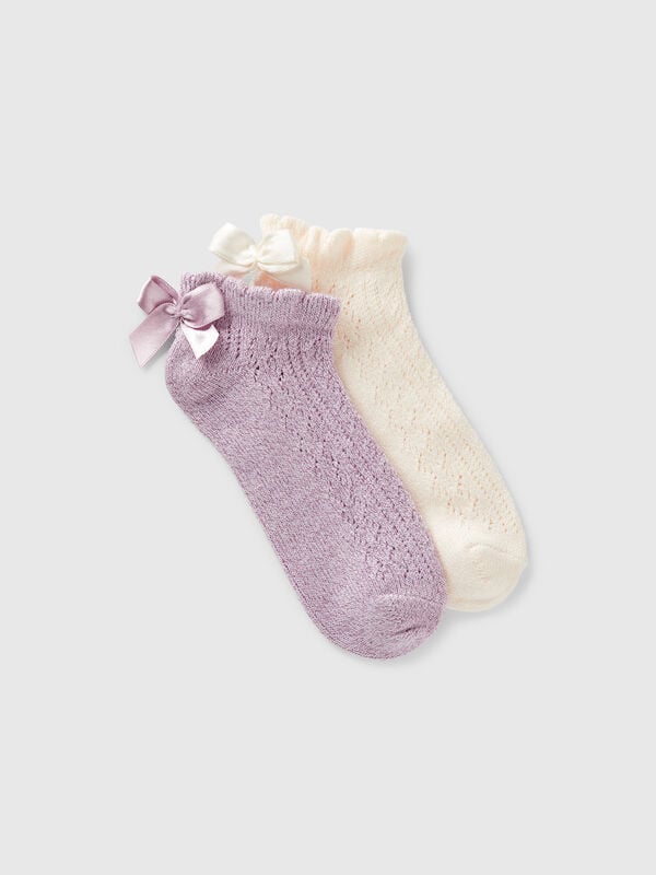 Kurze Socken mit Schleife Mädchen