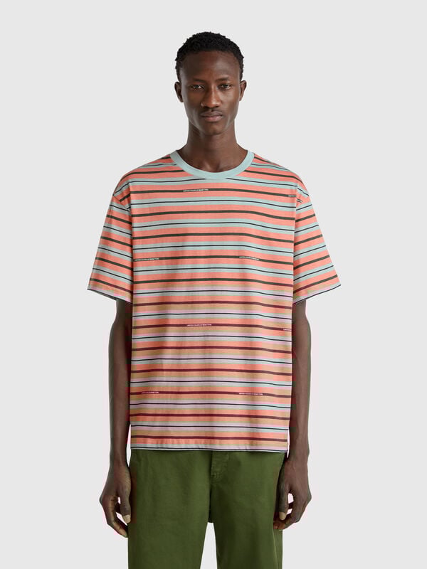 Übergroßes gestreiftes T-Shirt Herren