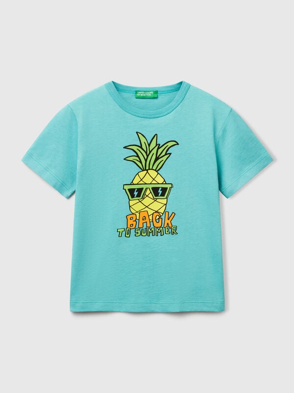 T-Shirt aus Bio-Baumwolle mit Aufdruck Jungen