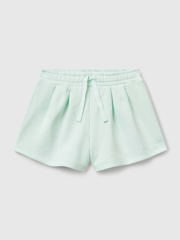 Shorts aus Baumwollfleece Mädchen