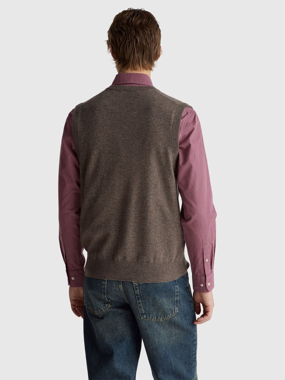 S/L V NECK SWEATER Herren image number null